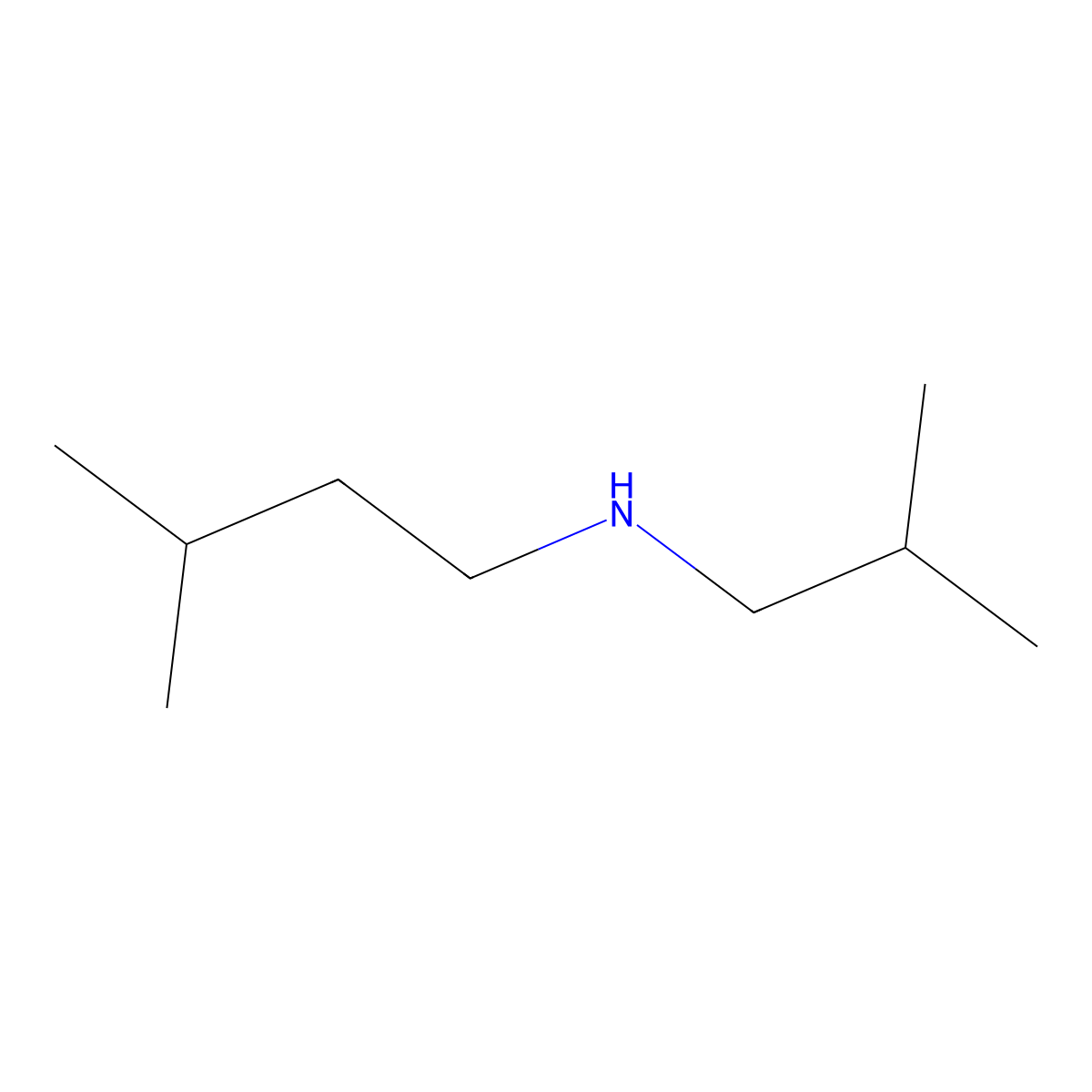 1-Butanamine, 3-methyl, N-(2-methylpropyl) molecular structure, CAS 81760-10-3