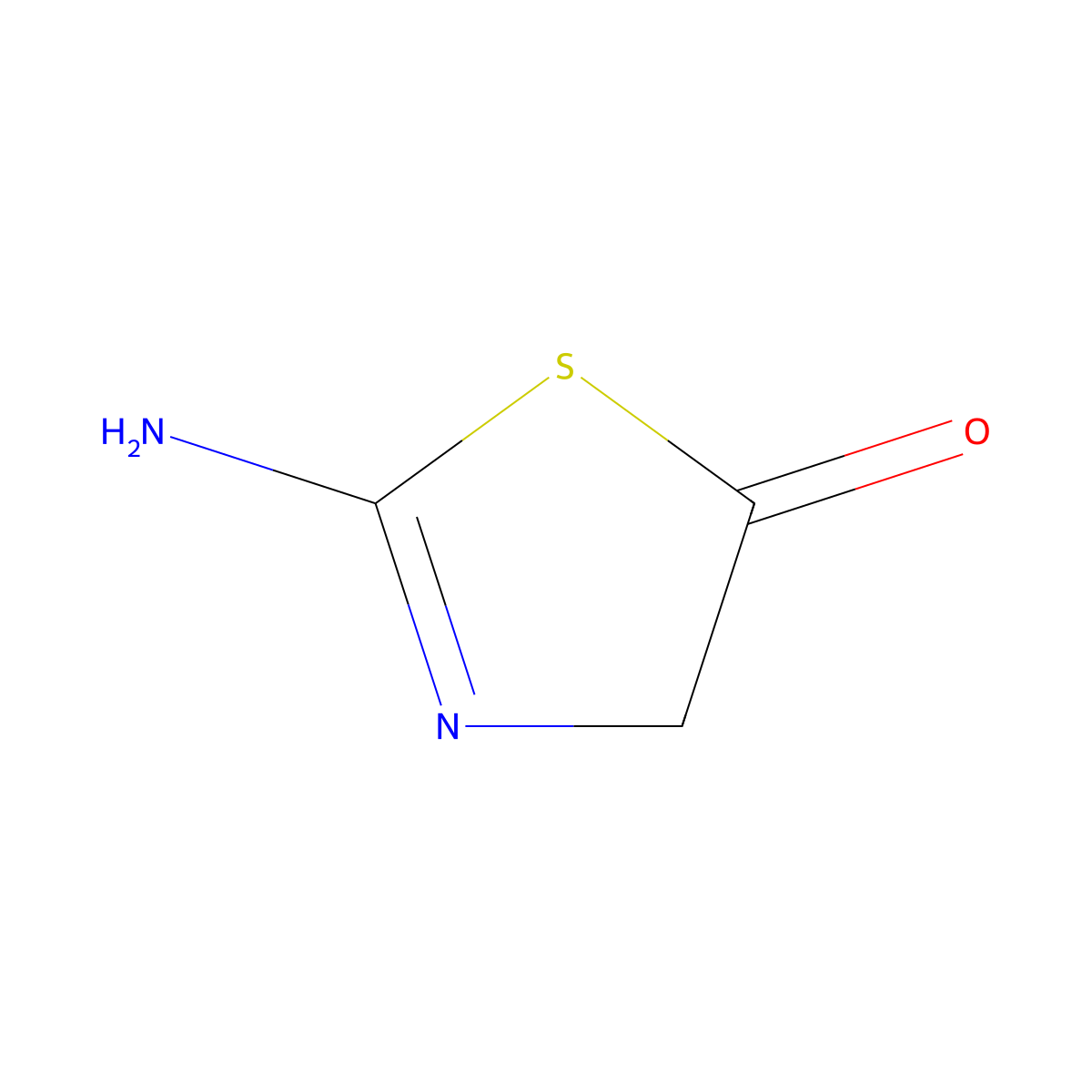 2-Amino-2-thiazolin-5-one molecular structure, CAS 81760-27-2