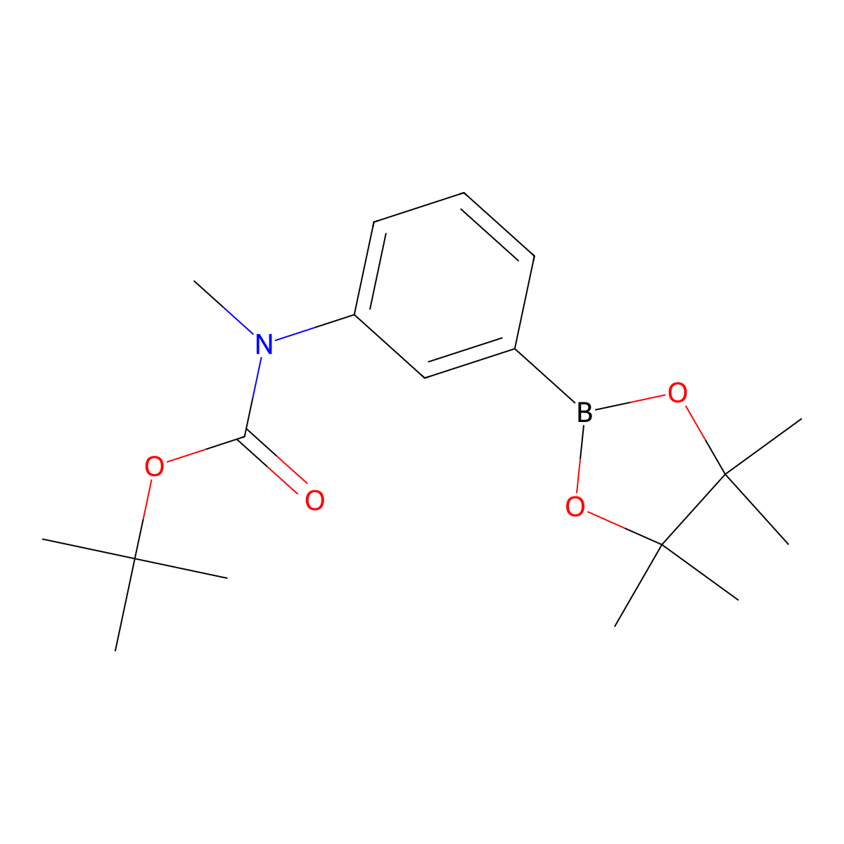 tert-Butyl methyl(3-(4,4,5,5-tetramethyl-1,3,2-dioxaborolan-2-yl)phenyl)carbamate molecular structure, CAS 817618-57-8