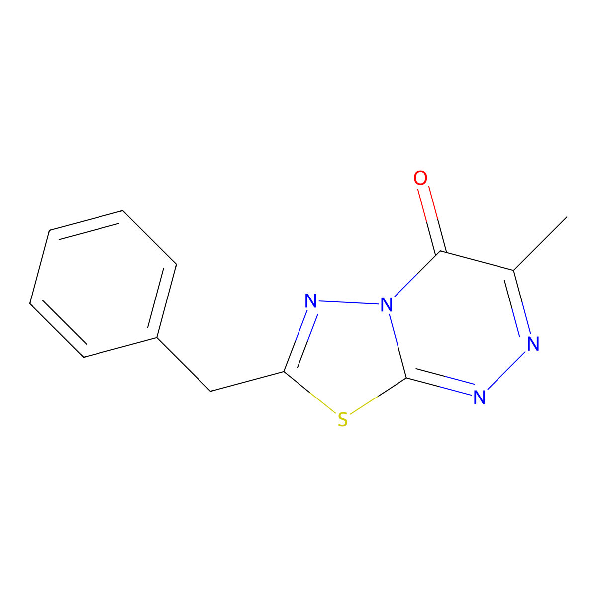7-benzyl-3-methyl-4H-[1,3,4]thiadiazolo[2,3-c][1,2,4]triazin-4-one molecular structure, CAS 817628-33-4