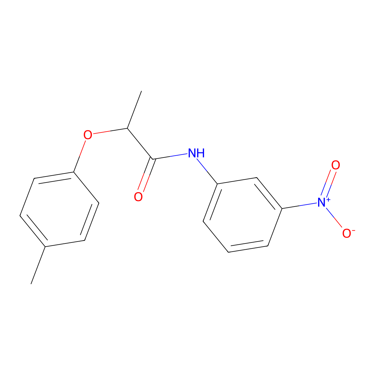 2-(4-methylphenoxy)-N-(3-nitrophenyl)propanamide molecular structure, CAS 817632-99-8