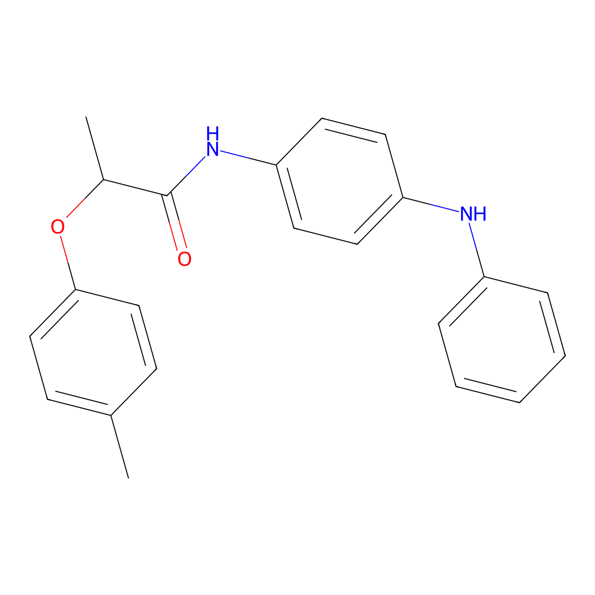 N-(4-anilinophenyl)-2-(4-methylphenoxy)propanamide molecular structure, CAS 817633-03-7