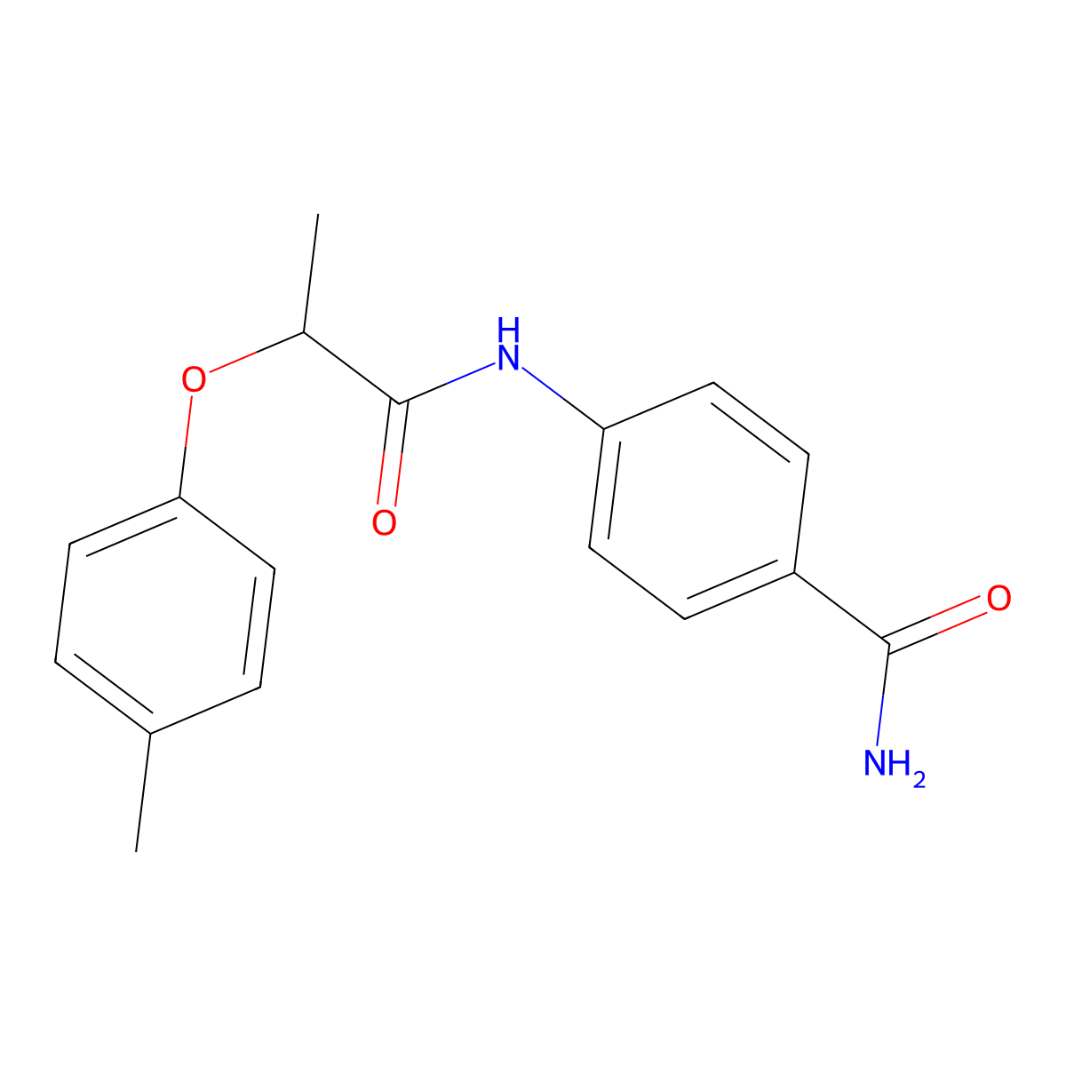 4-[2-(4-Methylphenoxy)propanoylamino]benzamide molecular structure, CAS 817633-05-9