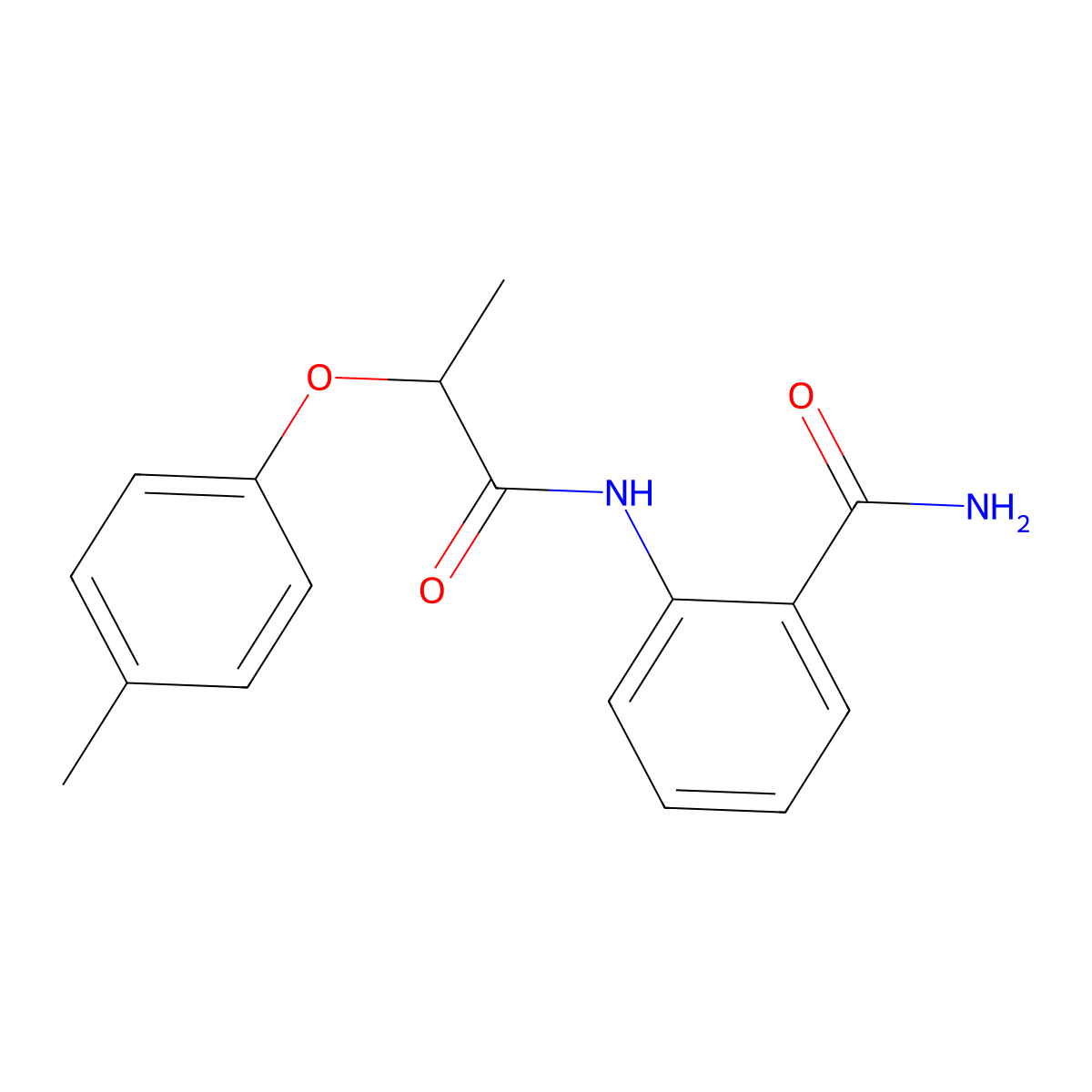 2-{[2-(4-Methylphenoxy)propanoyl]amino}benzamide molecular structure, CAS 817633-11-7