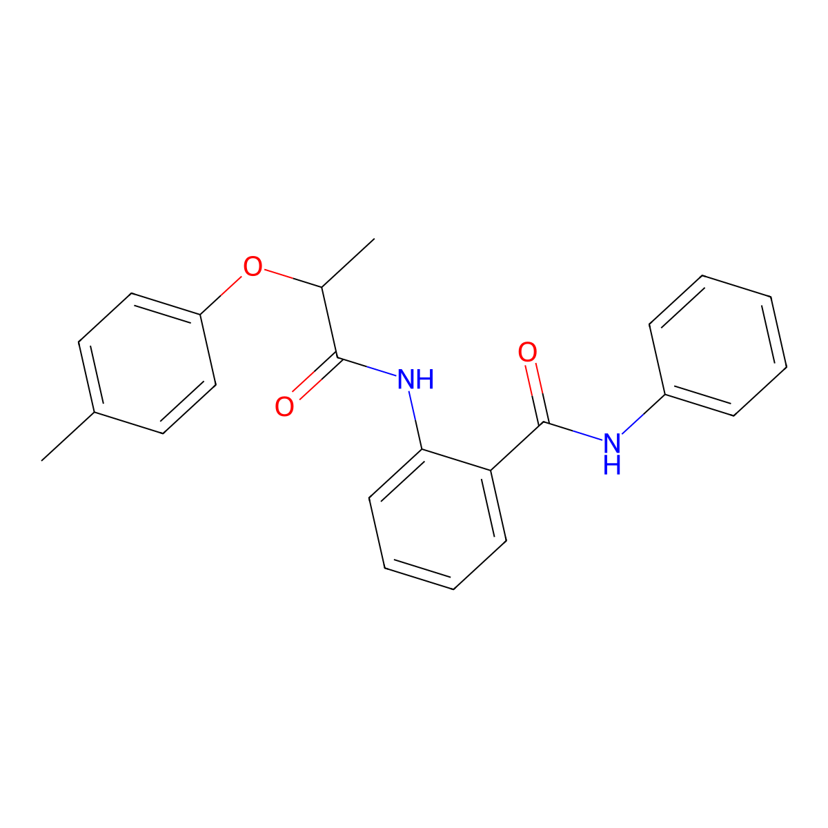 2-[2-(4-methylphenoxy)propanoylamino]-N-phenylbenzamide molecular structure, CAS 817633-12-8