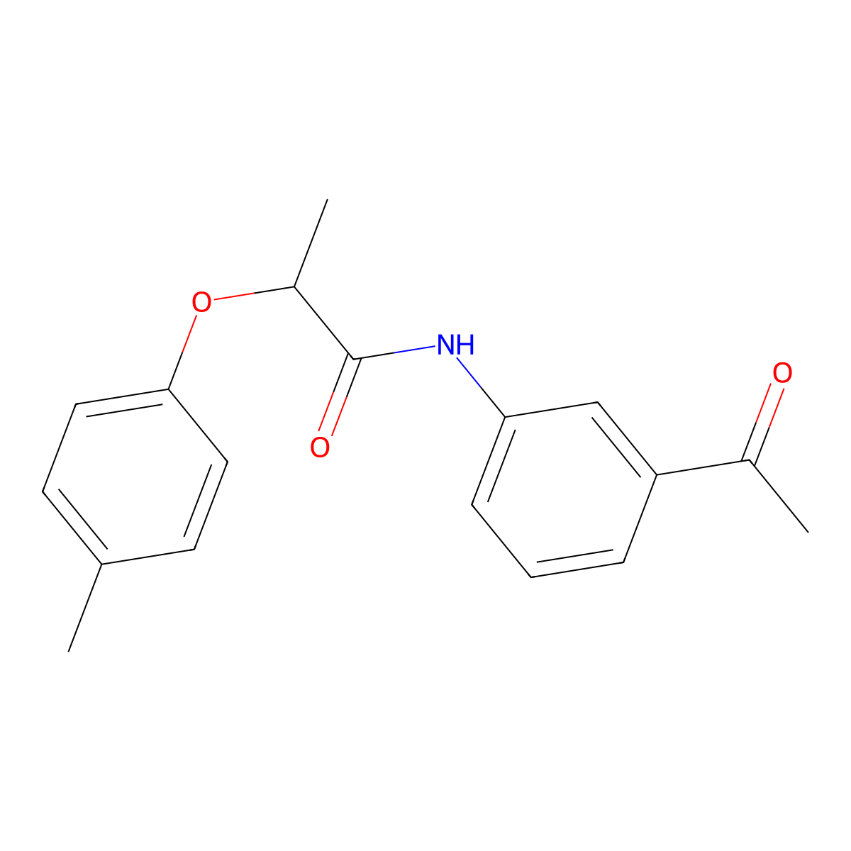 N-(3-acetylphenyl)-2-(4-methylphenoxy)propanamide molecular structure, CAS 817633-23-1