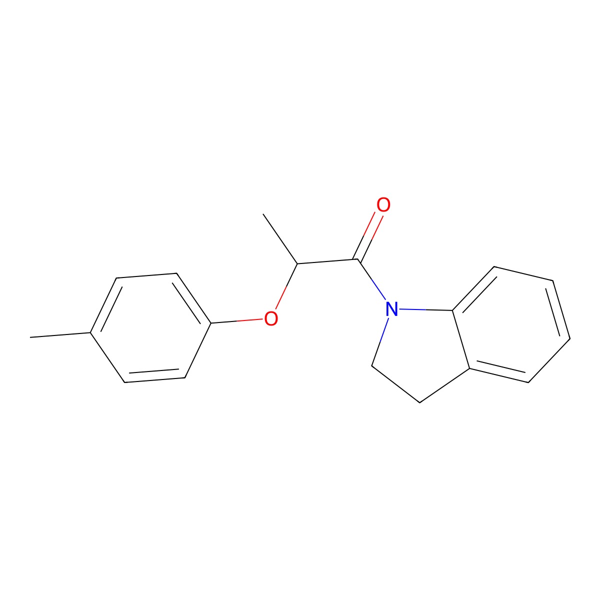 1-[2-(4-Methylphenoxy)propanoyl]indoline molecular structure, CAS 817633-26-4