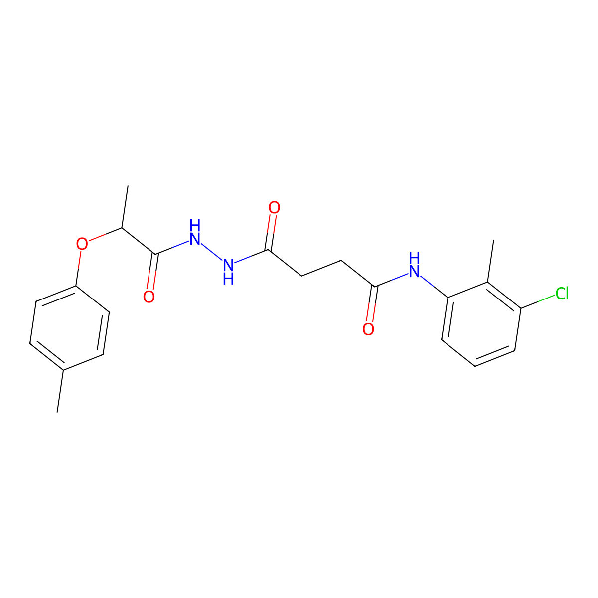 N-(3-chloro-2-methylphenyl)-4-[2-[2-(4-methylphenoxy)propanoyl]hydrazinyl]-4-oxobutanamide molecular structure, CAS 817633-91-3