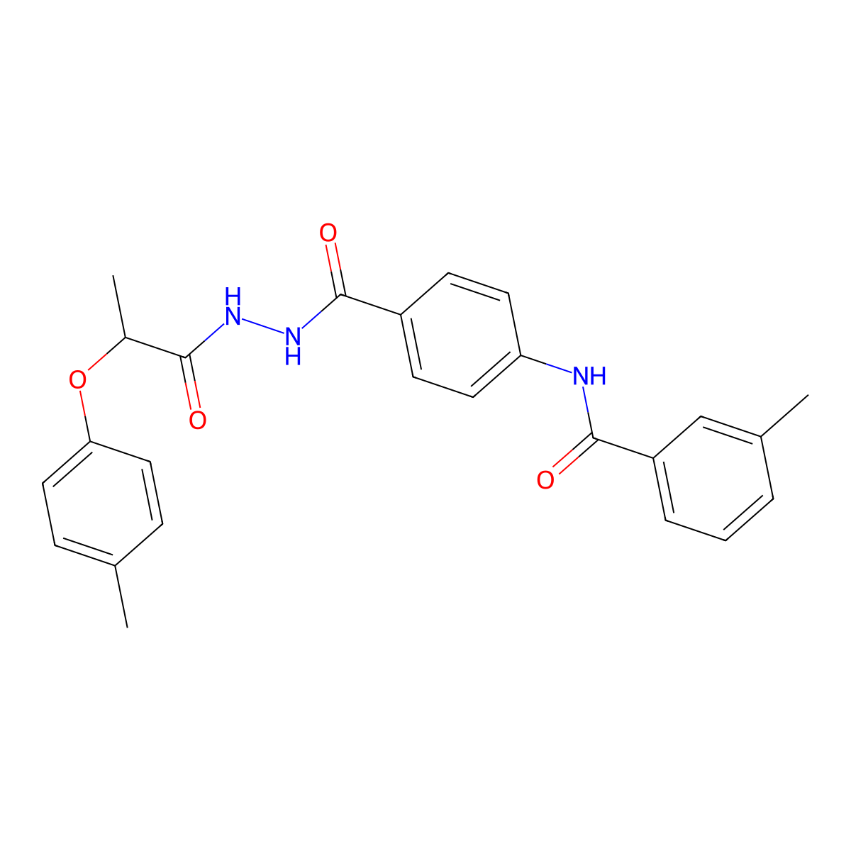 3-methyl-N-[4-[[2-(4-methylphenoxy)propanoylamino]carbamoyl]phenyl]benzamide molecular structure, CAS 817634-01-8