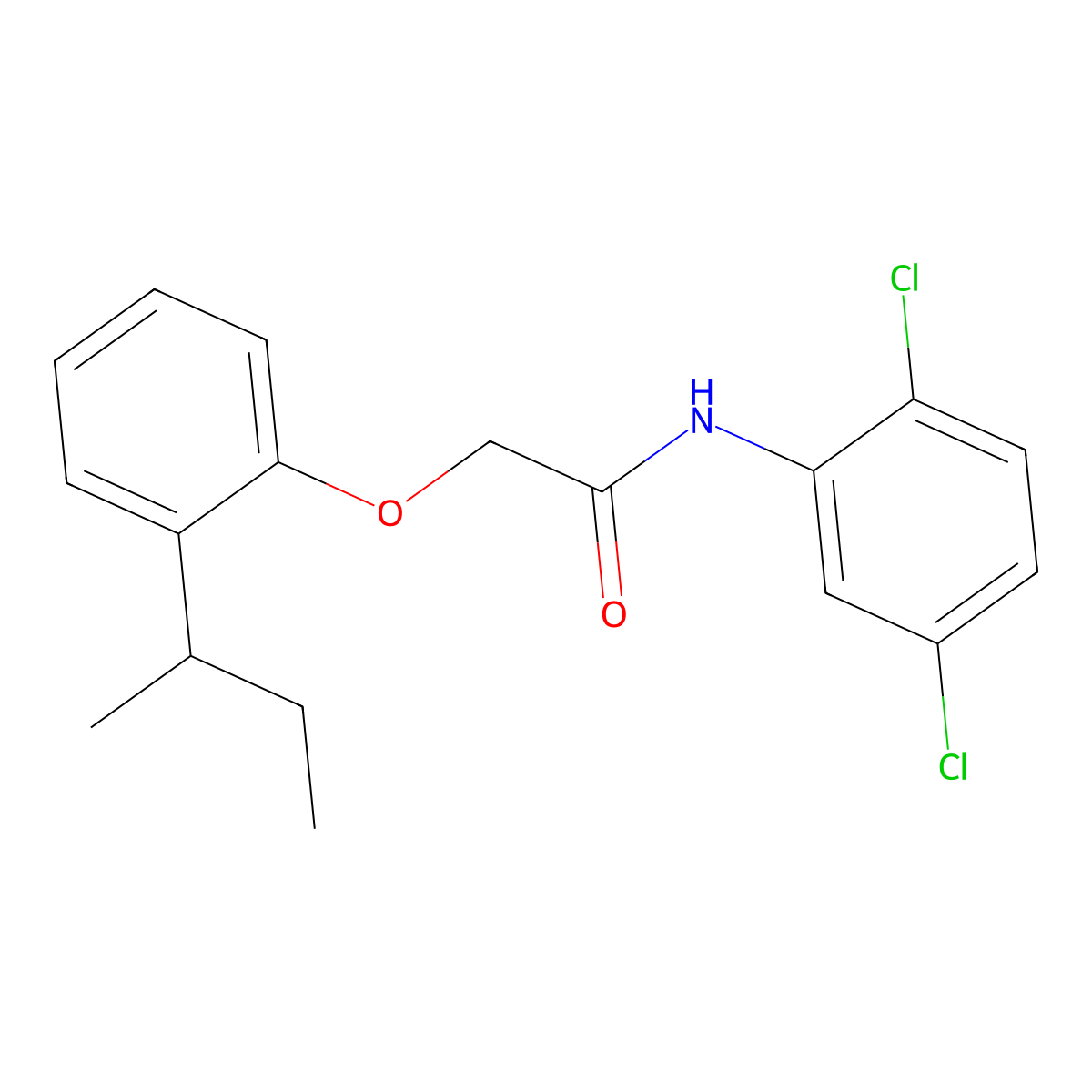 2-(2-butan-2-ylphenoxy)-N-(2,5-dichlorophenyl)acetamide molecular structure, CAS 817634-46-1