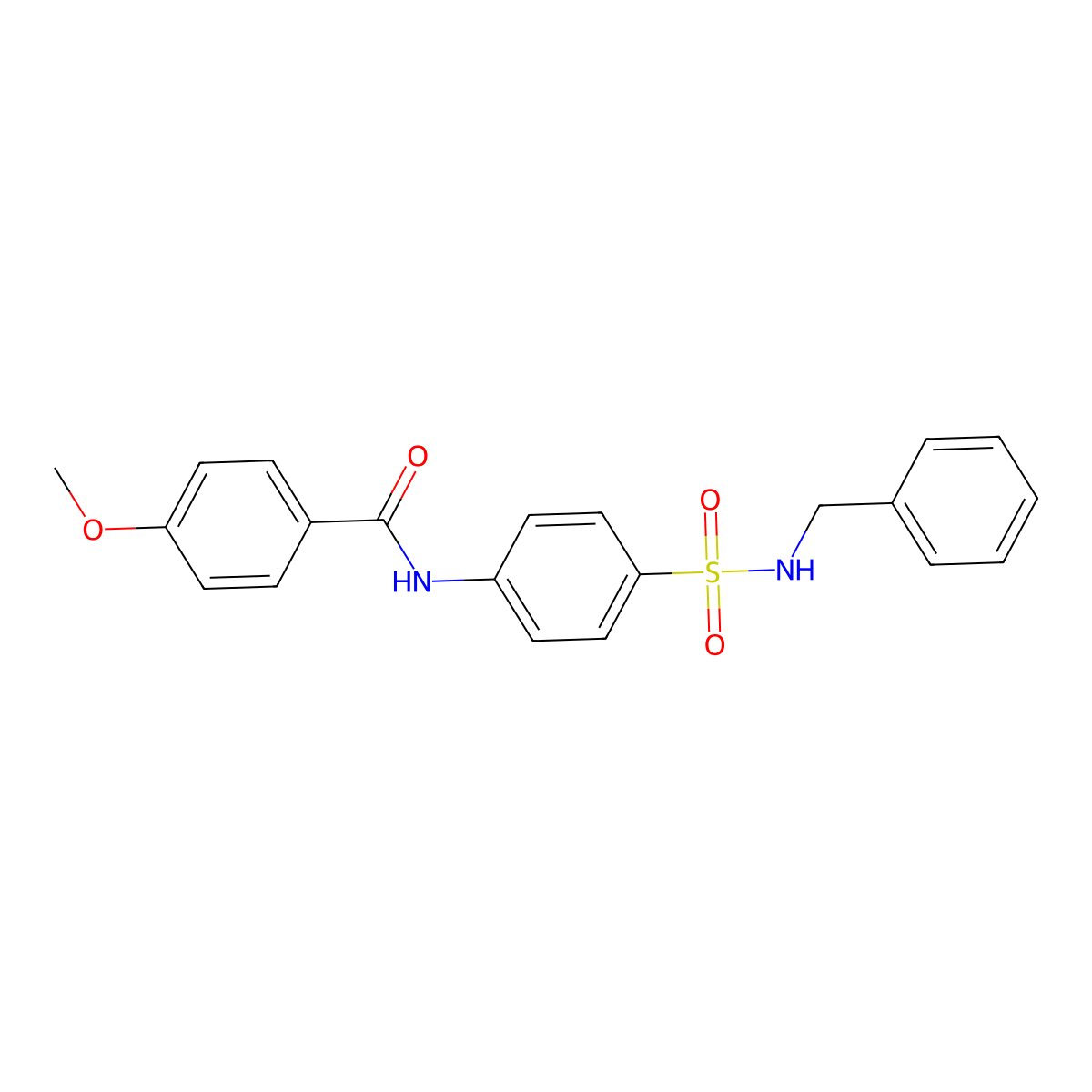 N-[4-(benzylsulfamoyl)phenyl]-4-methoxybenzamide molecular structure, CAS 817635-33-9
