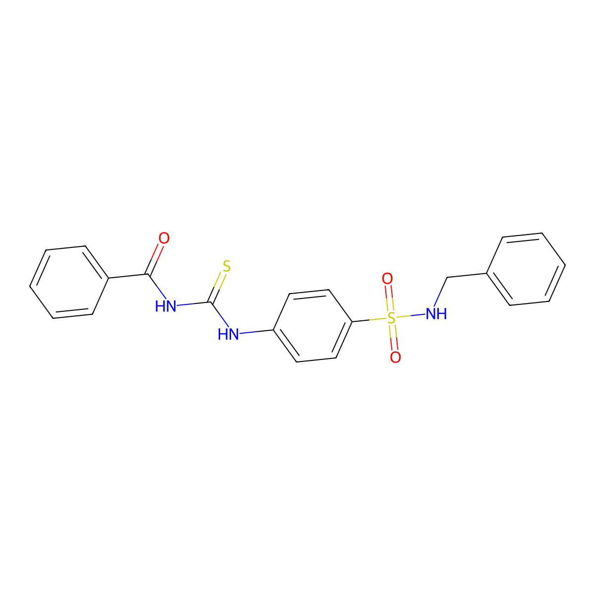 N-[[4-(benzylsulfamoyl)phenyl]carbamothioyl]benzamide molecular structure, CAS 817635-93-1