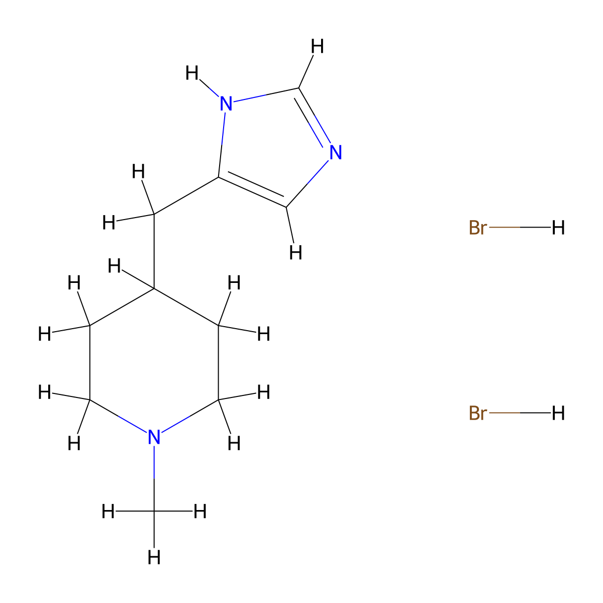 Methimepip dihydrobromide molecular structure, CAS 817636-54-7