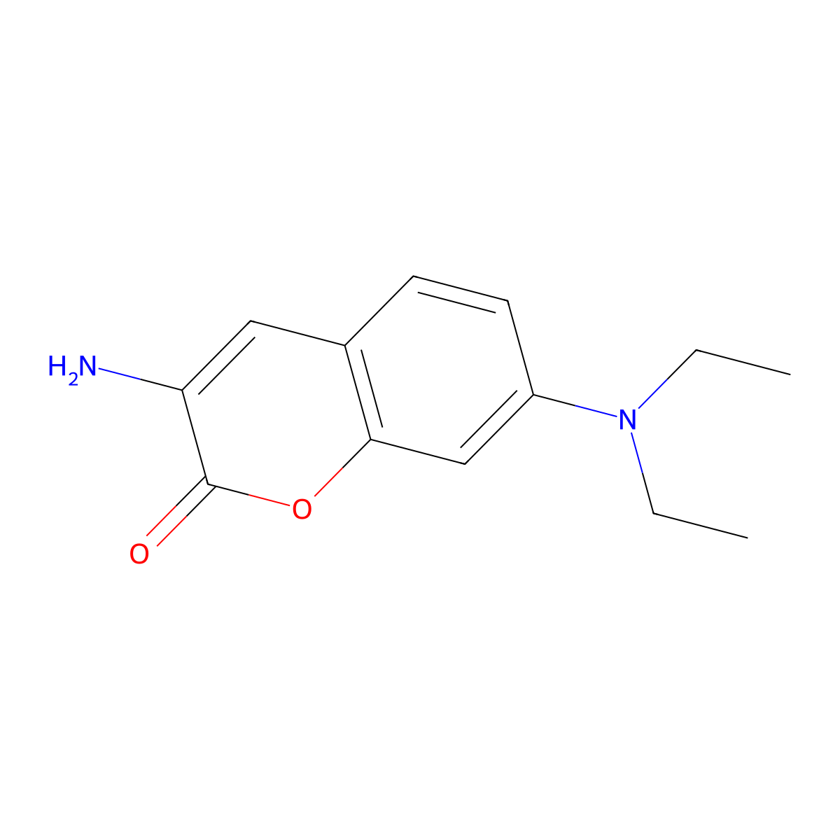 3-amino-7-(diethylamino)-2H-chromen-2-one molecular structure, CAS 817638-67-8