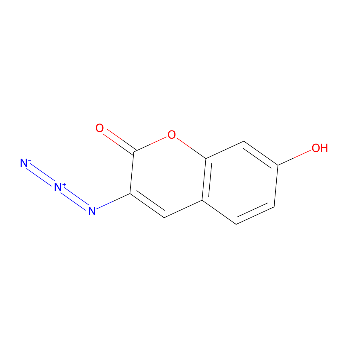 3-Azido-7-hydroxycoumarin molecular structure, CAS 817638-68-9