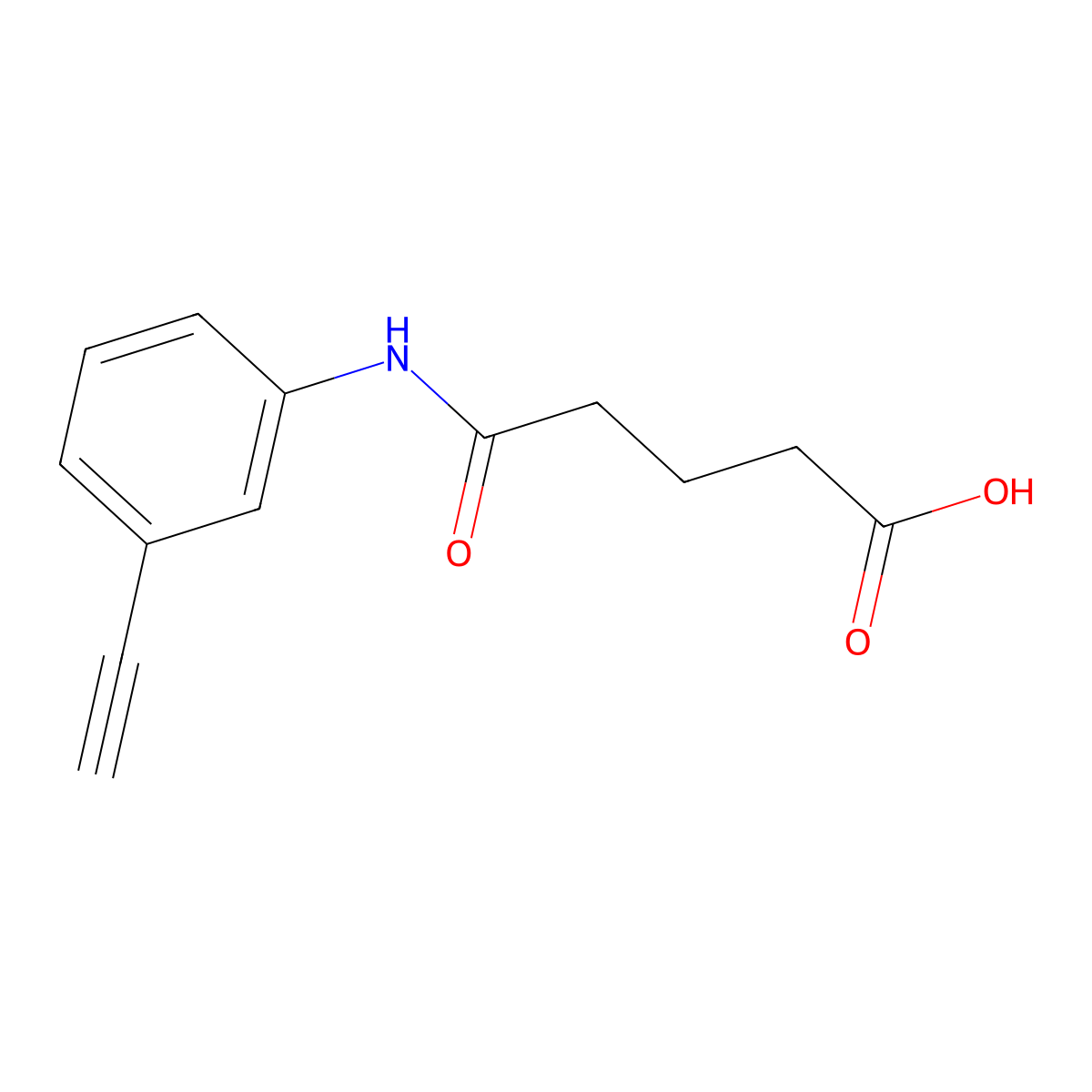 4-[(3-Ethynylphenyl)carbamoyl]butanoic acid molecular structure, CAS 817638-75-8