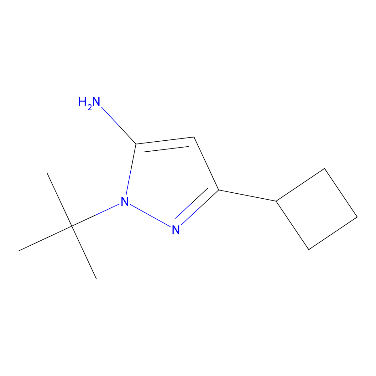 1-tert-butyl-3-Cyclobutyl-1H-pyrazol-5-amine molecular structure, CAS 817641-86-4
