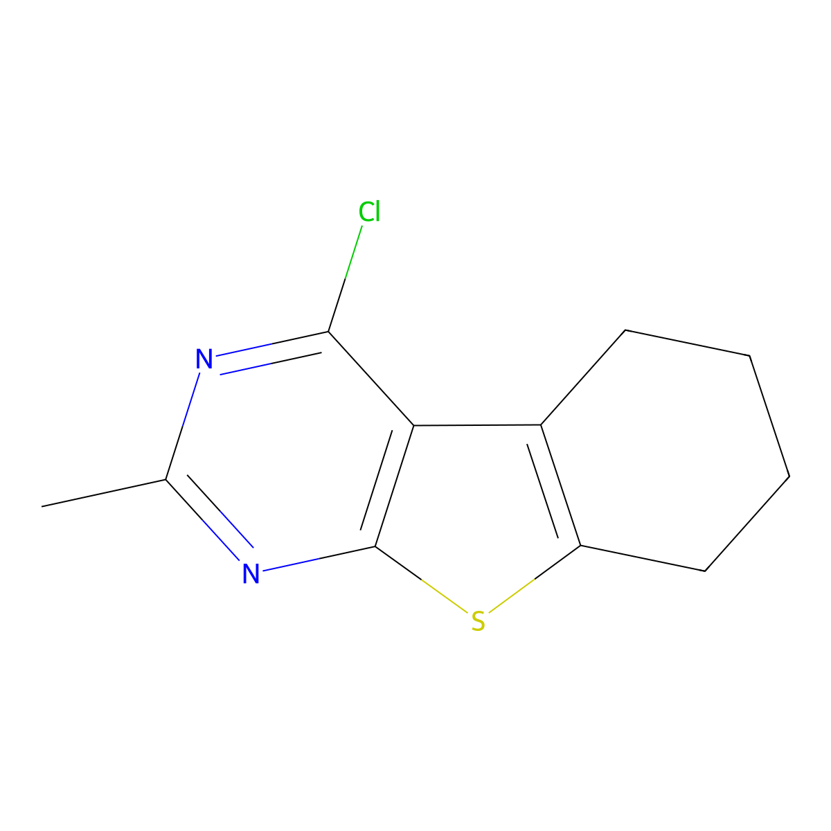 3-Chloro-5-methyl-8-thia-4,6-diazatricyclo[7.4.0.0,2,7]trideca-1(9),2,4,6-tetraene molecular structure, CAS 81765-97-1