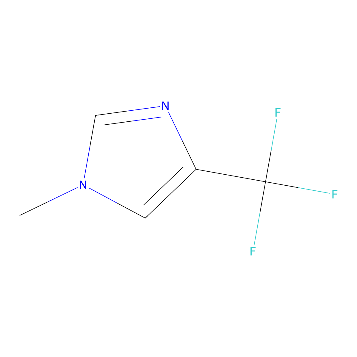 1-methyl-4-(trifluoromethyl)-1H-imidazole molecular structure, CAS 81769-69-9