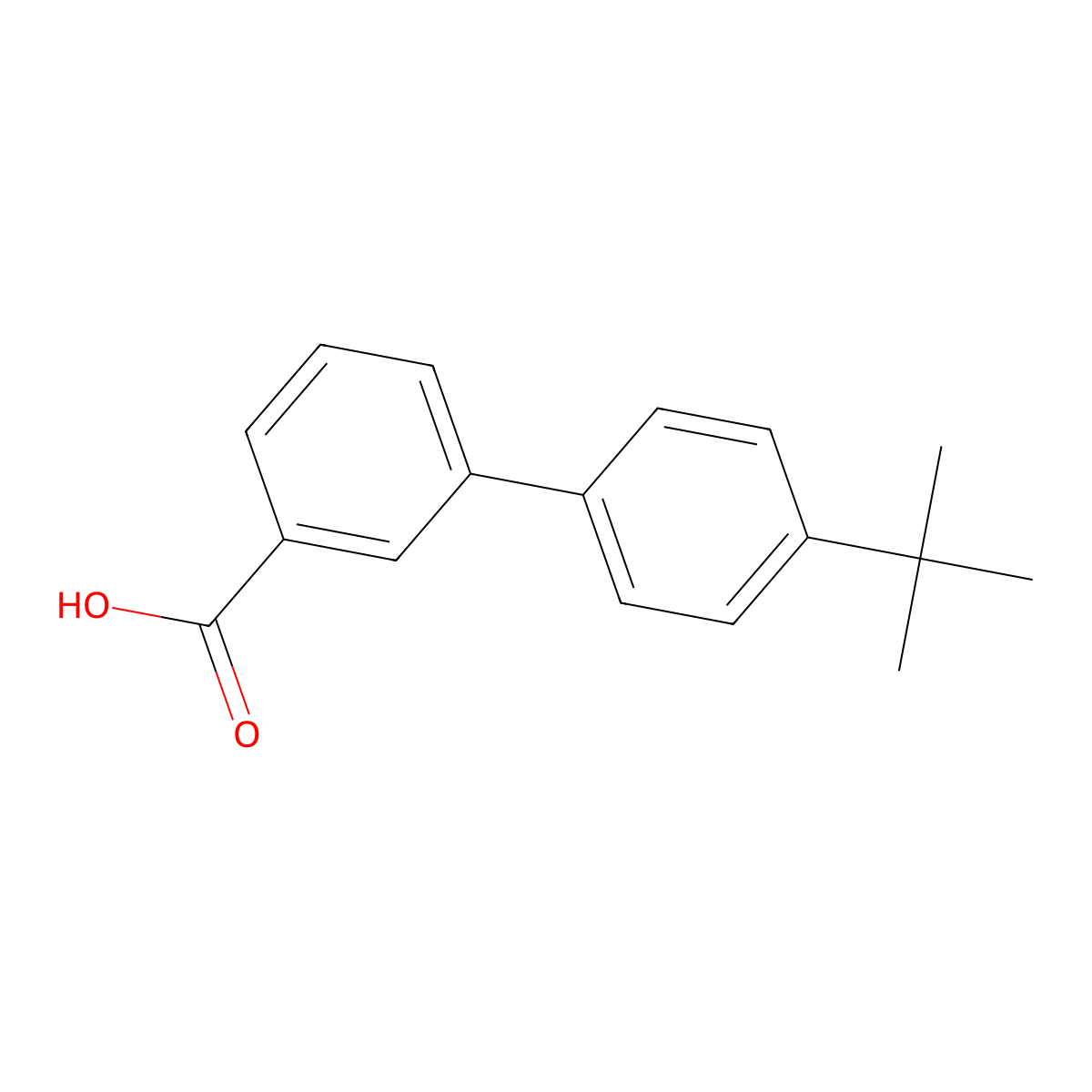 4'-tert-Butylbiphenyl-3-carboxylic acid molecular structure, CAS 81770-19-6