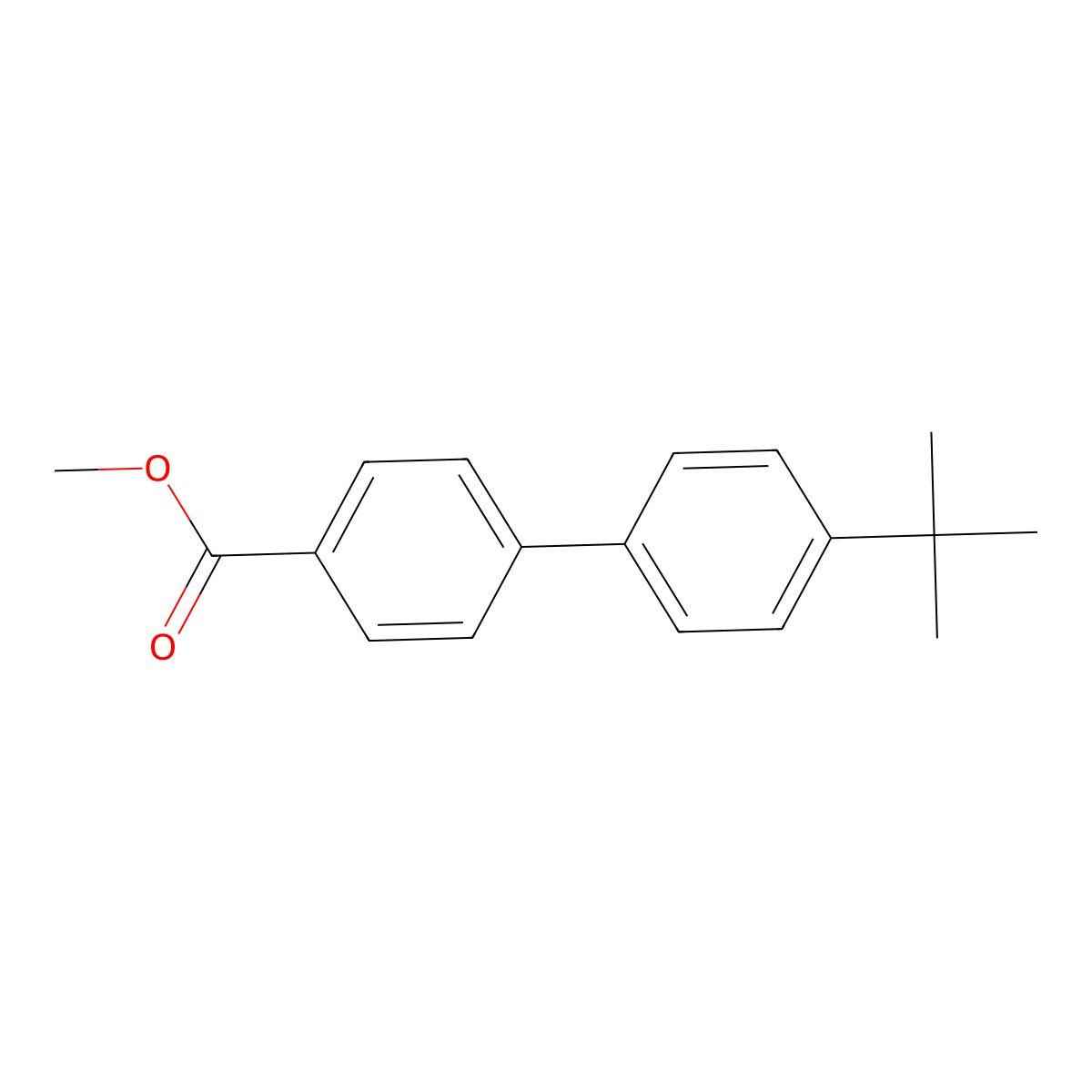 Methyl4'-(tert-butyl)-[1,1'-biphenyl]-4-carboxylate molecular structure, CAS 81770-23-2