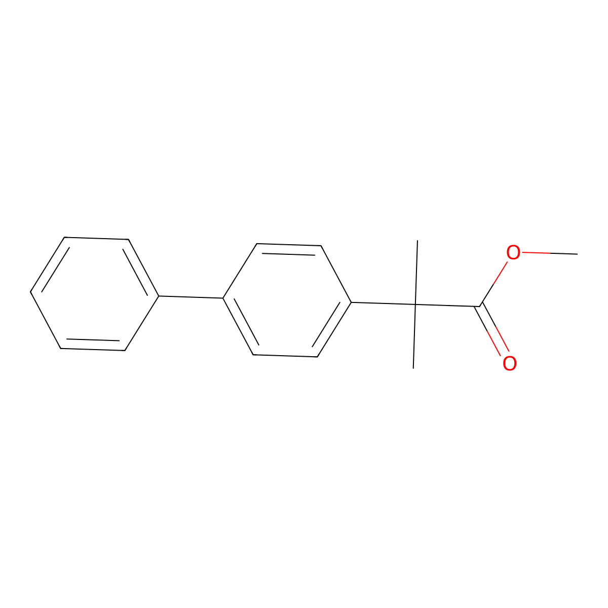 Methyl 2-([1,1'-biphenyl]-4-yl)-2-methylpropanoate molecular structure, CAS 81770-34-5