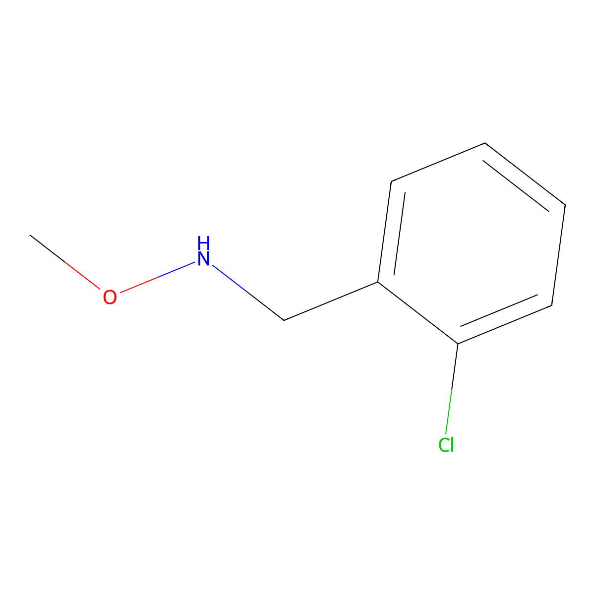 [(2-Chlorophenyl)methyl](methoxy)amine molecular structure, CAS 81777-80-2