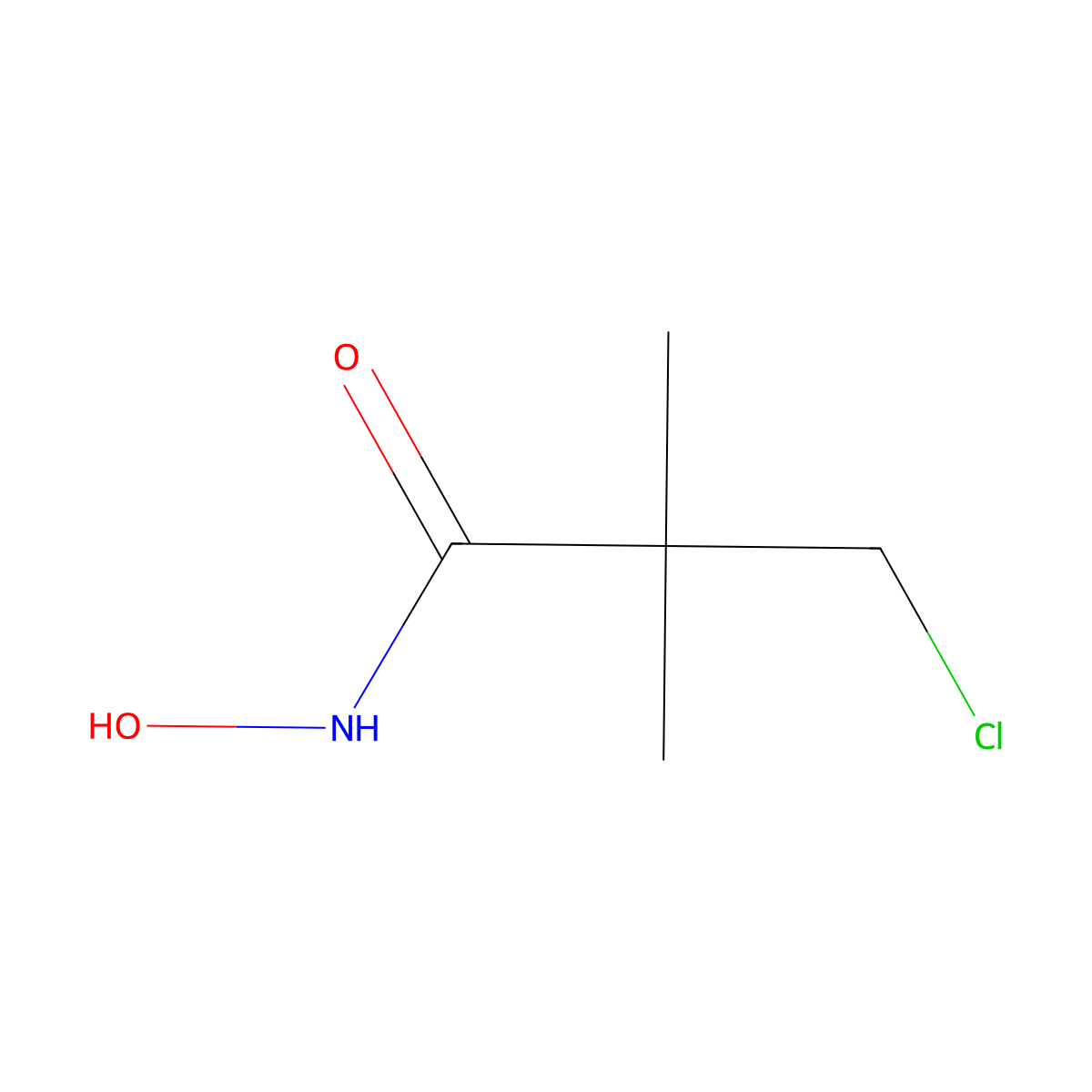 3-chloro-N-hydroxy-2,2-dimethylpropanamide molecular structure, CAS 81778-06-5