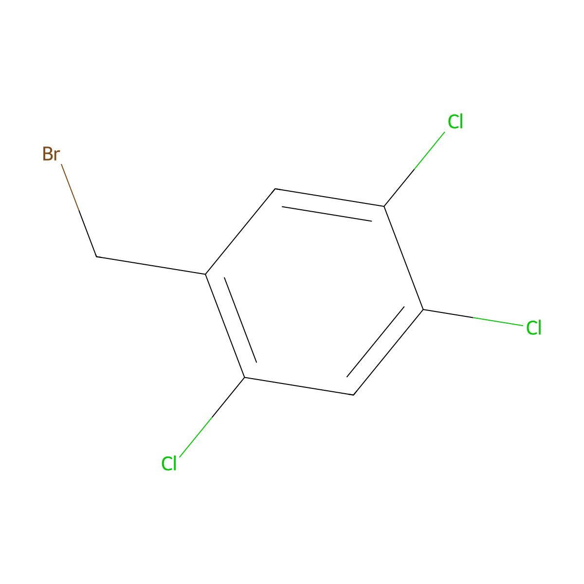 1-(Bromomethyl)-2,4,5-trichlorobenzene molecular structure, CAS 81778-11-2