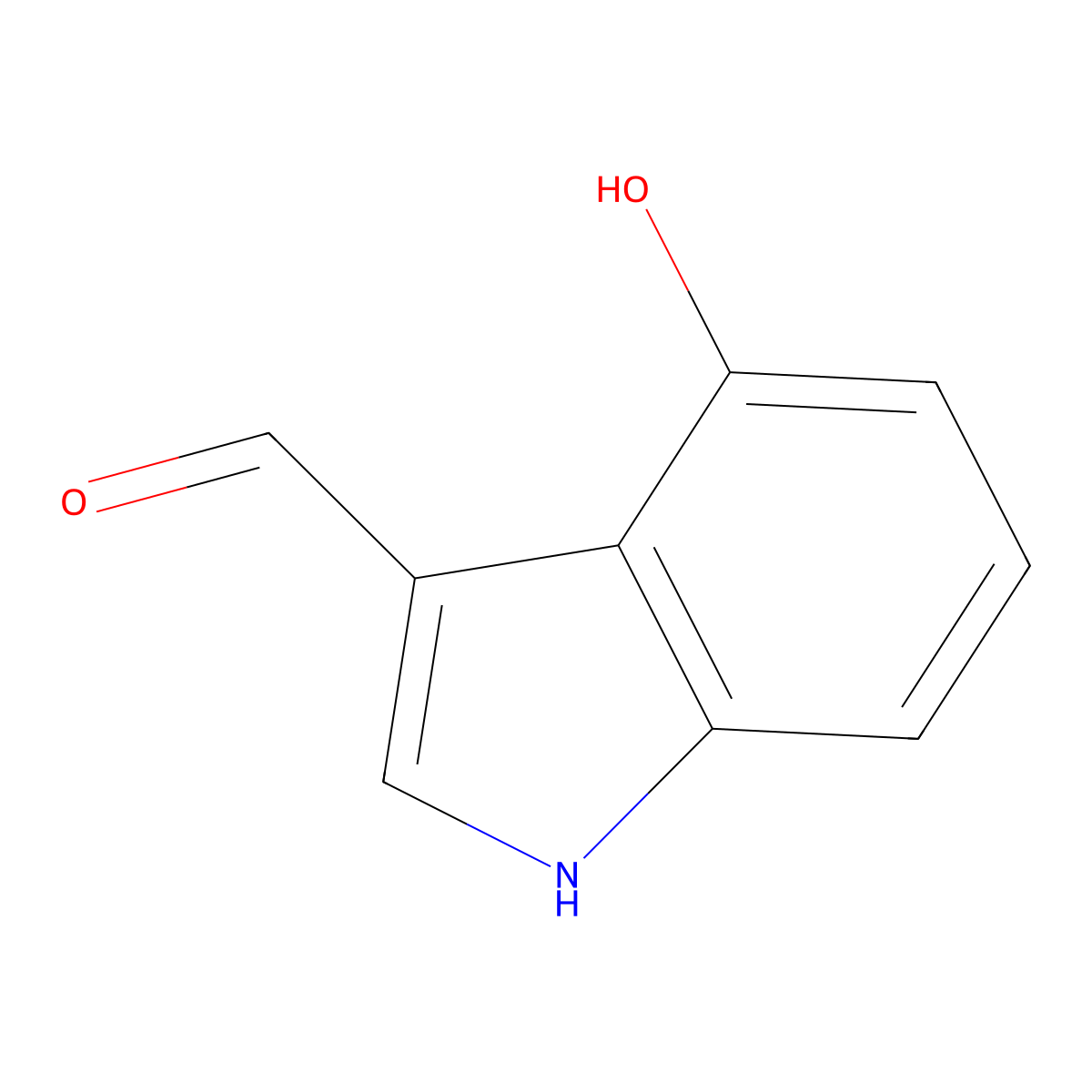 4-Hydroxyindole-3-carboxaldehyde molecular structure, CAS 81779-27-3