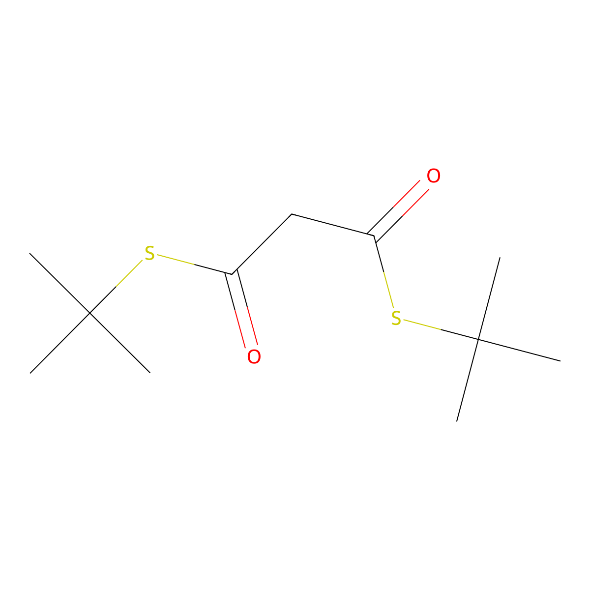 S,S-Di-tert-butyl propanebis(thioate) molecular structure, CAS 81787-33-9