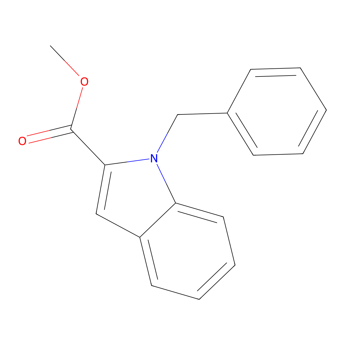 methyl 1-benzyl-1H-indole-2-carboxylate molecular structure, CAS 81787-92-0