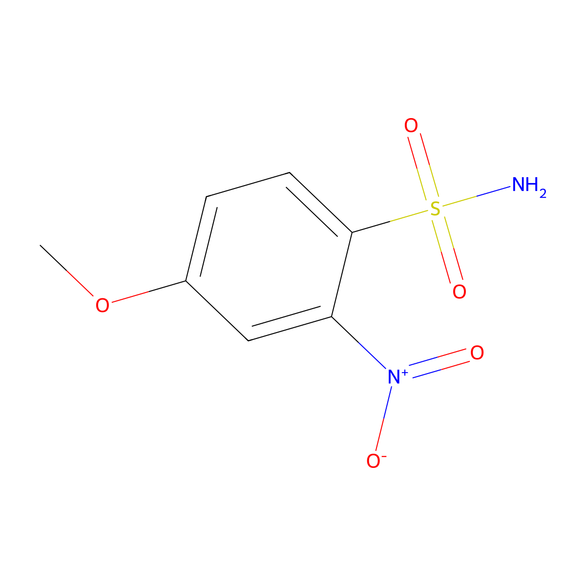 4-Methoxy-2-nitrobenzenesulfonamide molecular structure, CAS 81792-84-9