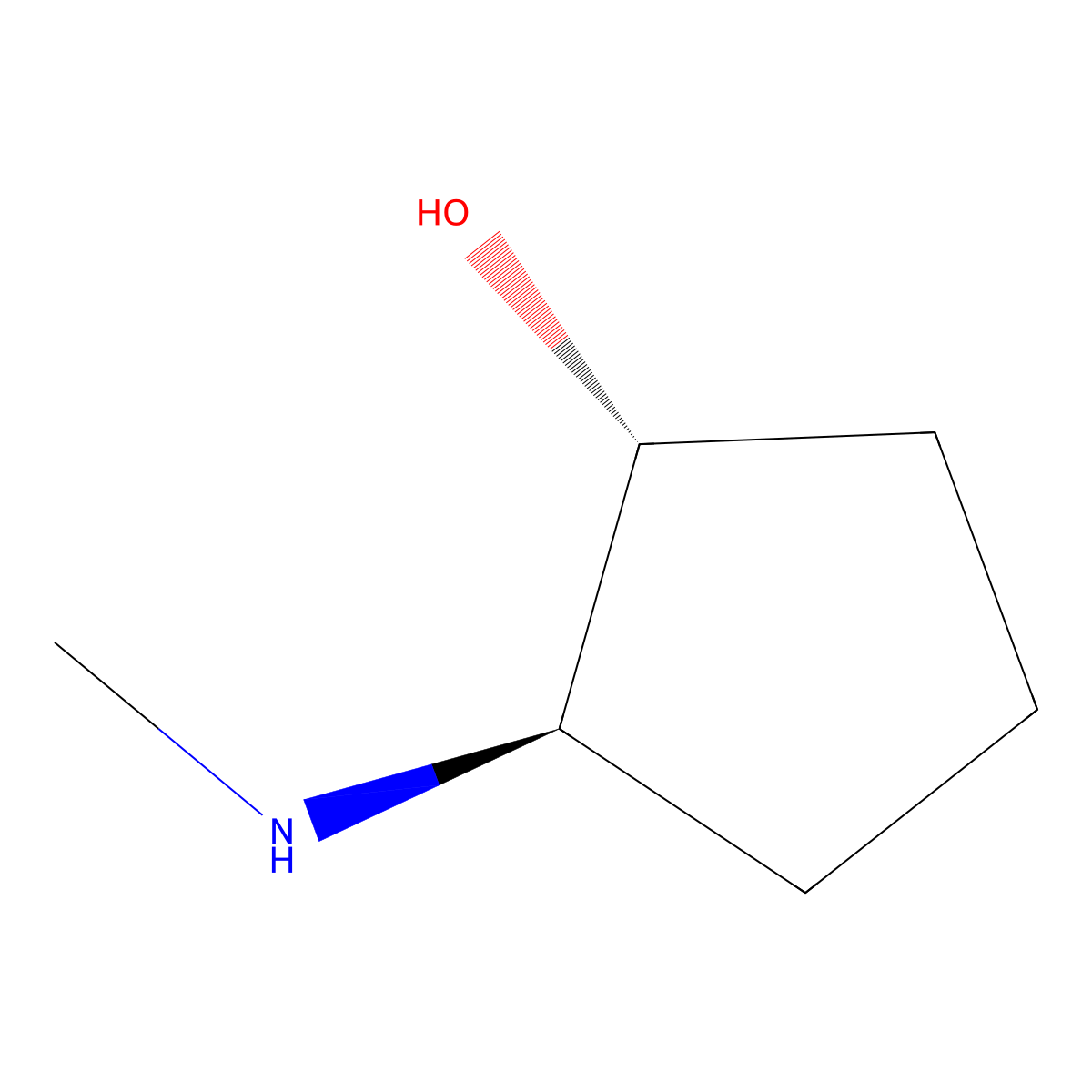 rac-(1R,2R)-2-(methylamino)cyclopentan-1-ol molecular structure, CAS 81795-51-9