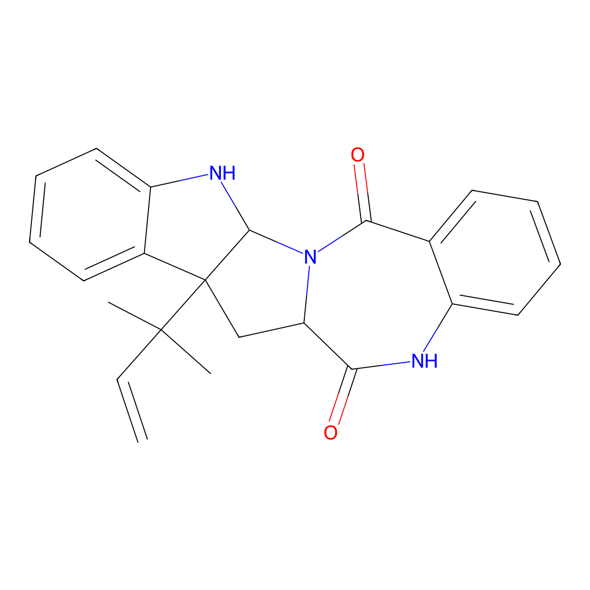 Aszonalenin molecular structure, CAS 81797-27-5