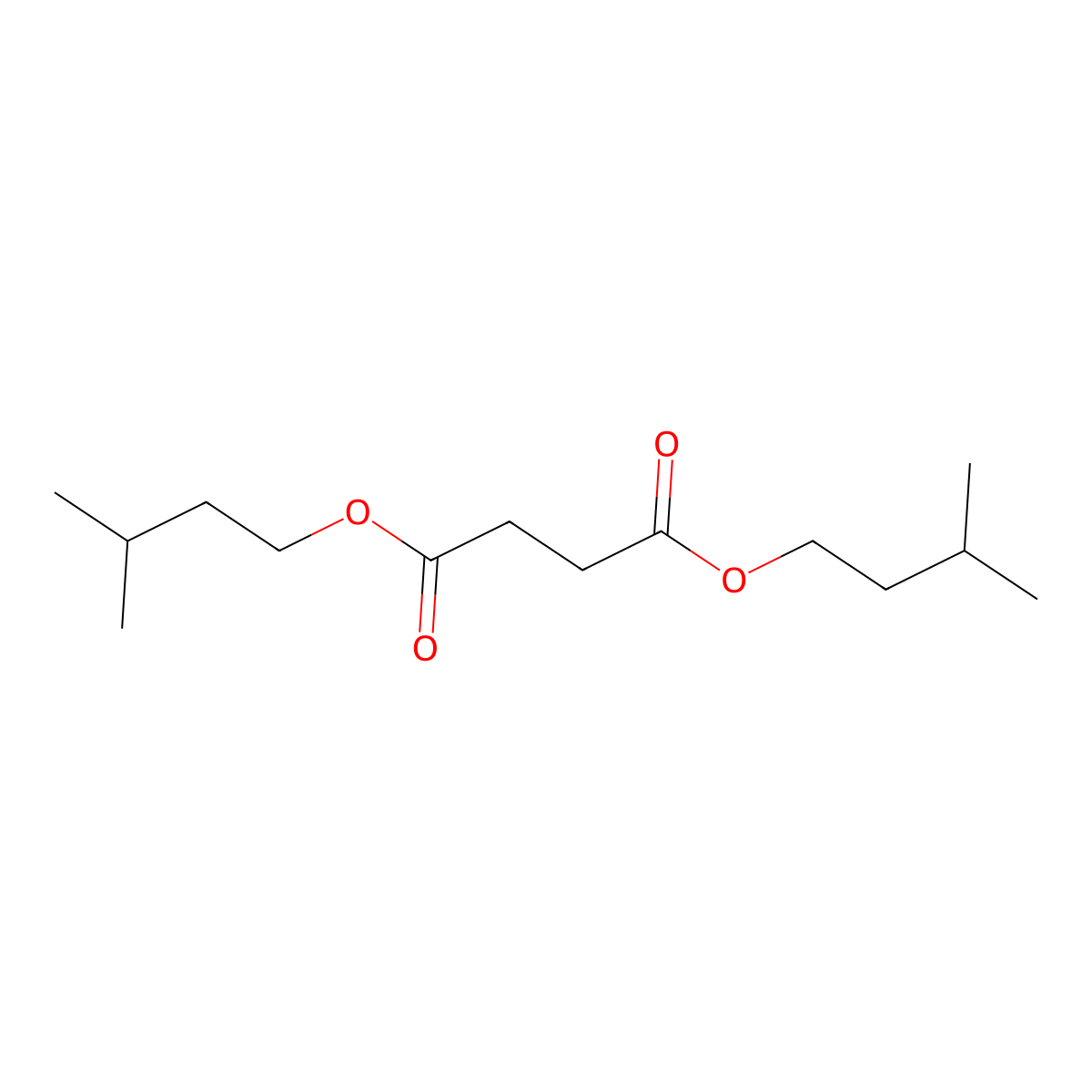 Diisopentyl succinate molecular structure, CAS 818-04-2