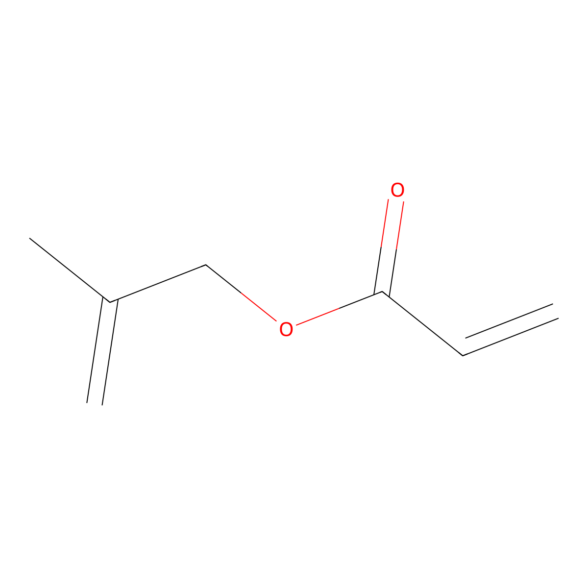 Methallyl acrylate molecular structure, CAS 818-67-7