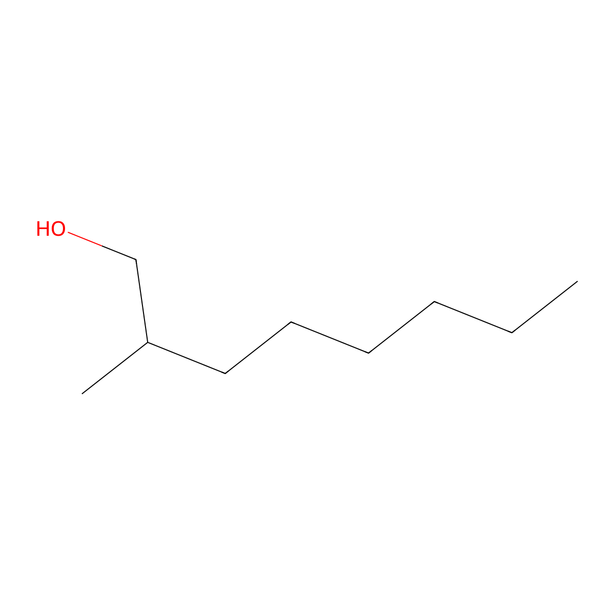2-Methyloctanol molecular structure, CAS 818-81-5