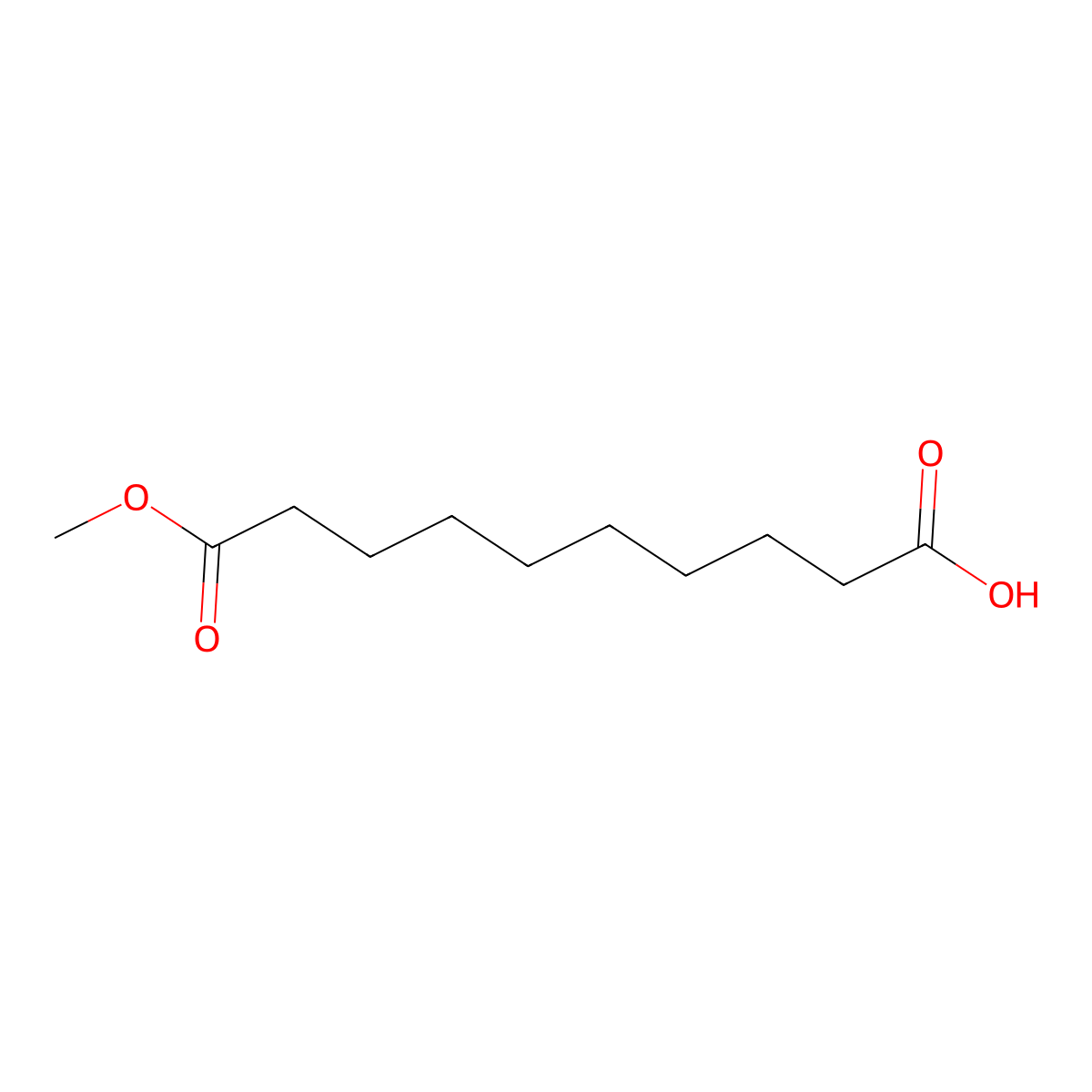 Monomethyl sebacate molecular structure, CAS 818-88-2