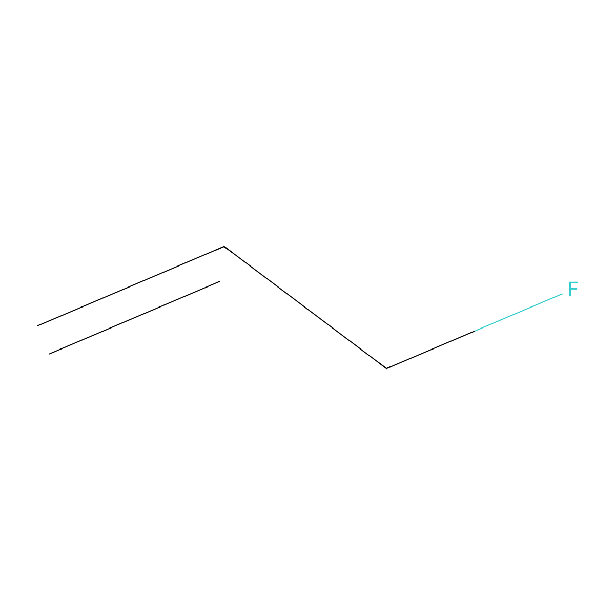3-Fluoropropene molecular structure, CAS 818-92-8
