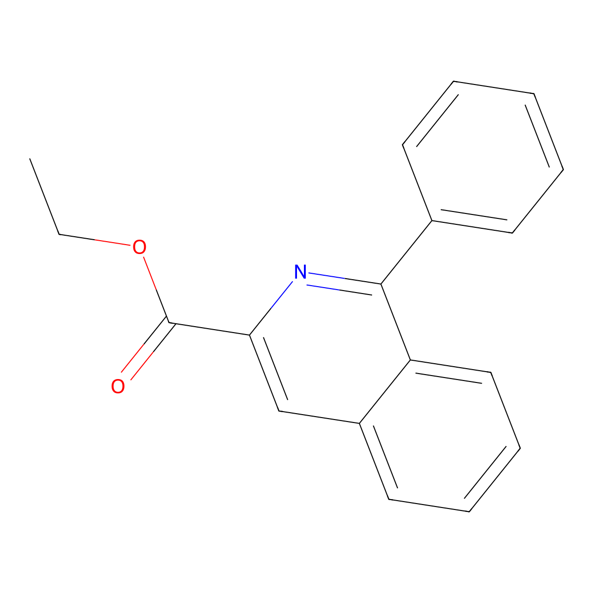 Ethyl 1-phenylisoquinoline-3-carboxylate molecular structure, CAS 81803-40-9
