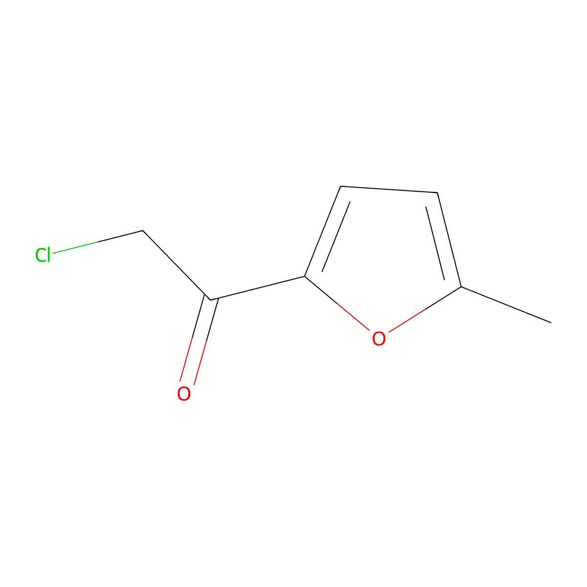 2-Chloro-1-(5-methylfuran-2-yl)ethan-1-one molecular structure, CAS 81805-55-2