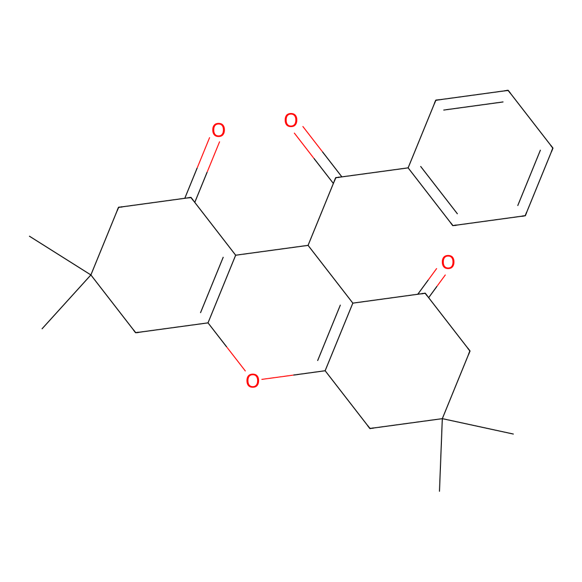 9-Benzoyl-3,4,5,6,7,9-hexahydro-3,3,6,6-tetramethyl-1H-xanthene-1,8(2H)-dione molecular structure, CAS 81805-62-1