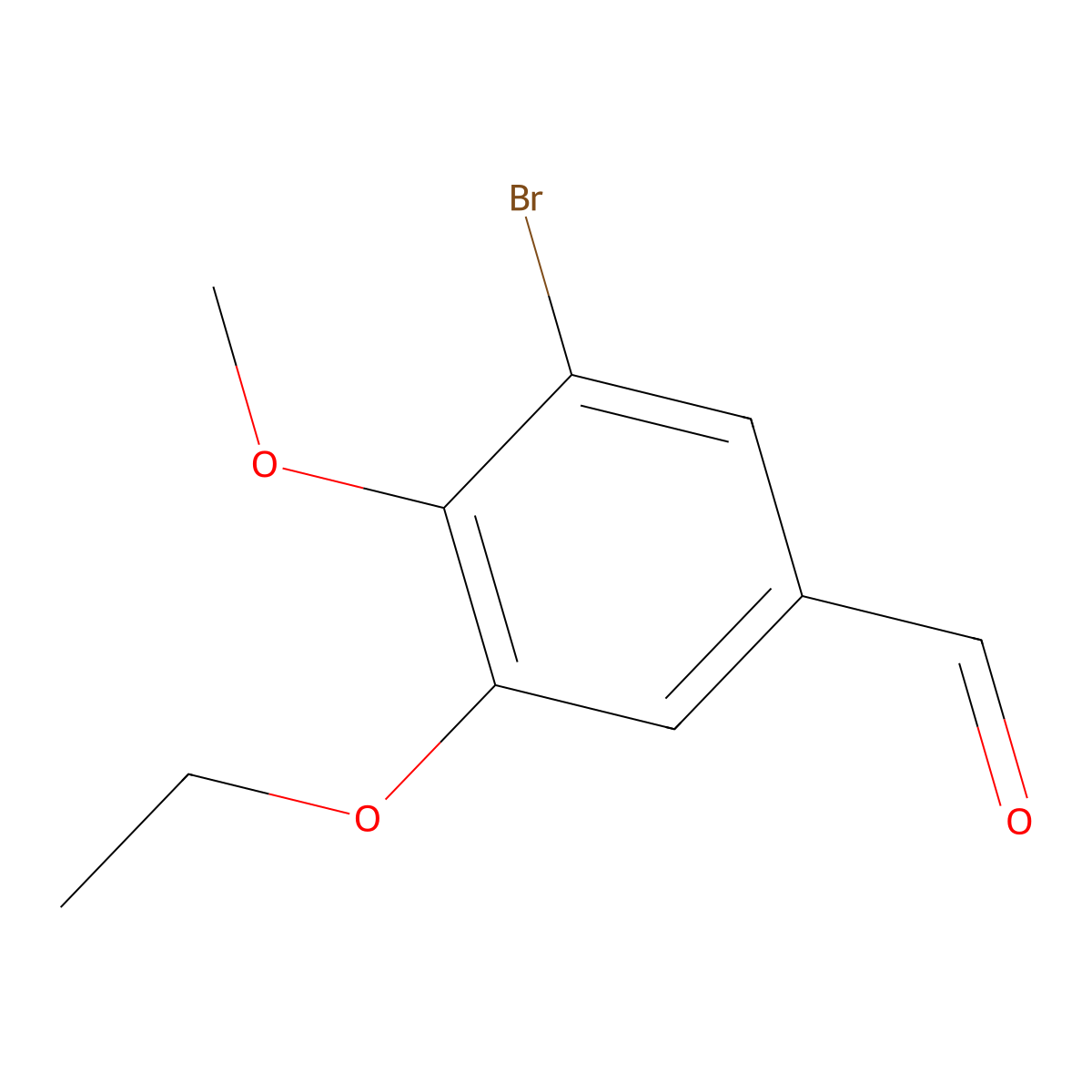 3-Bromo-5-ethoxy-4-methoxybenzaldehyde molecular structure, CAS 81805-97-2