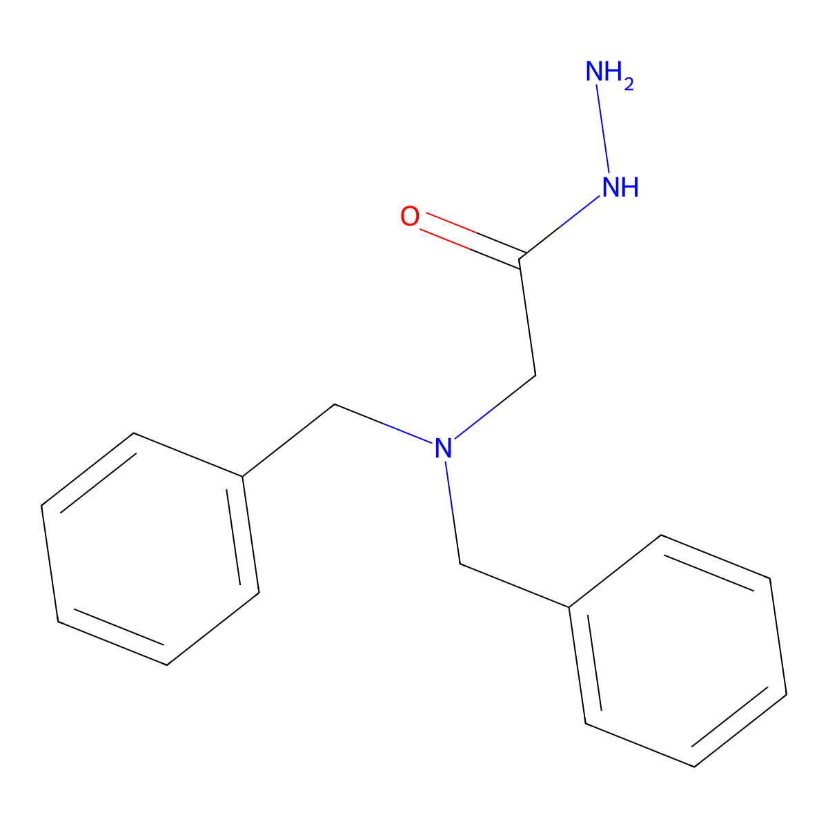 2-(Dibenzylamino)acetohydrazide molecular structure, CAS 81807-26-3