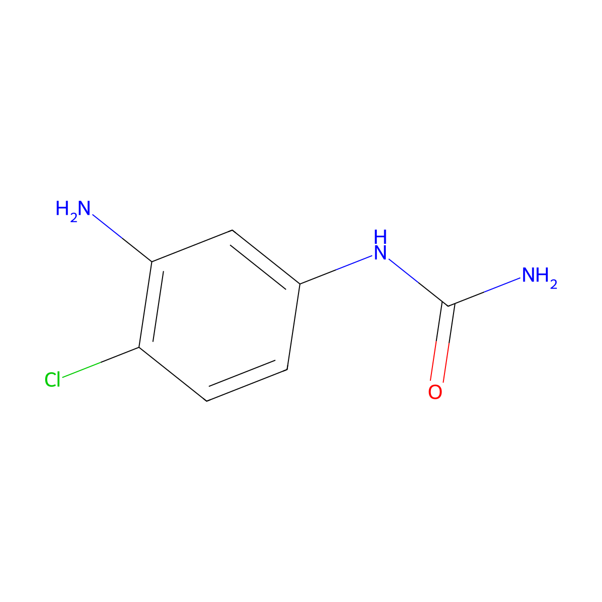 (3-Amino-4-chlorophenyl)urea molecular structure, CAS 81807-29-6