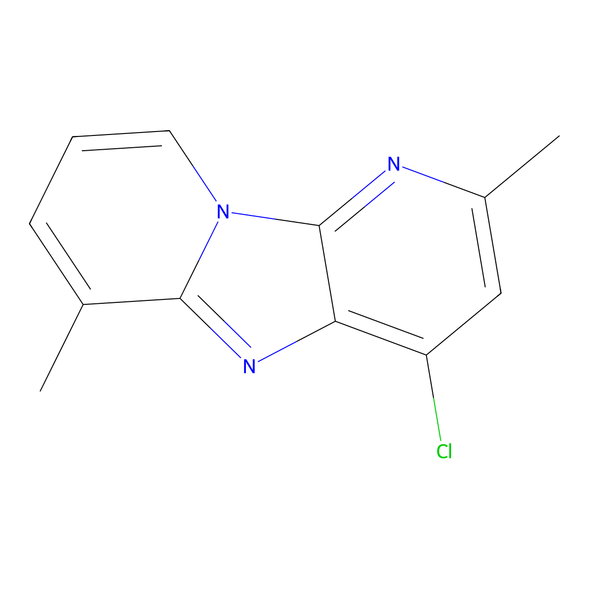 Dipyrido(1,2-a:3',2'-d)imidazole, 4-chloro-2,6-dimethyl- molecular structure, CAS 81810-13-1