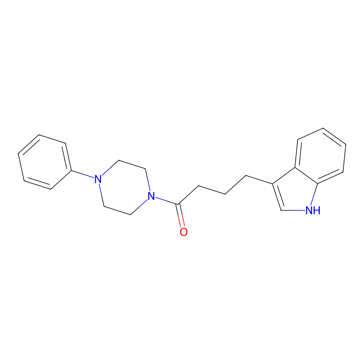 4-(1H-indol-3-yl)-1-(4-phenylpiperazin-1-yl)butan-1-one molecular structure, CAS 81816-39-9