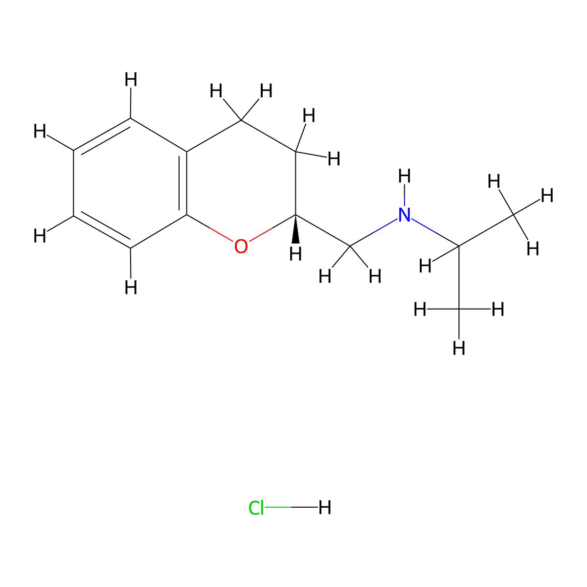 Chroman-2-ylmethyl-isopropyl-amine hydrochloride molecular structure, CAS 81816-84-4