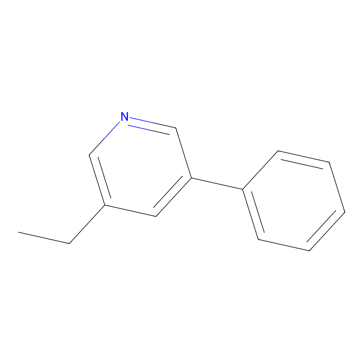 3-Ethyl-5-phenylpyridine molecular structure, CAS 81816-92-4